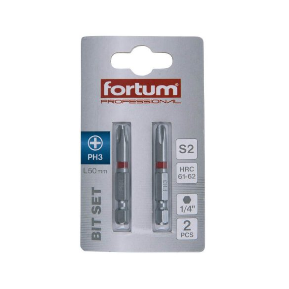 FORTUM behajtóhegy PH3*50mm (2 darab)