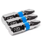 FORTUM behajtóhegy PZ2*25mm (3 darab)