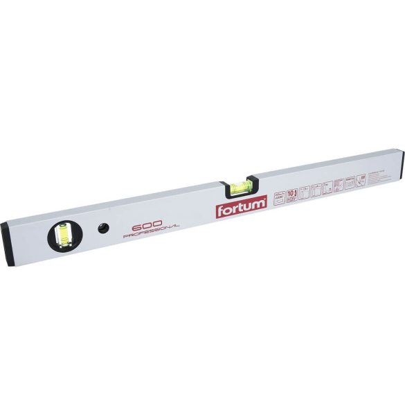 FORTUM vízmérték 600mm 0,5mm/m pontosság
