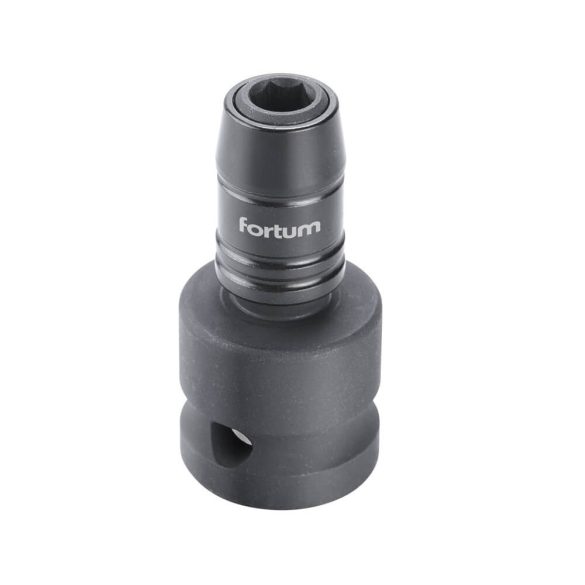 FORTUM adapter impakt 1/4" BIT-ek gépi befogásához gyorskioldóval 49mm