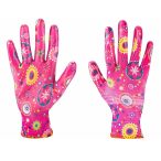 Kerti kesztyű nitrilbe mártott rózsaszín 7/S