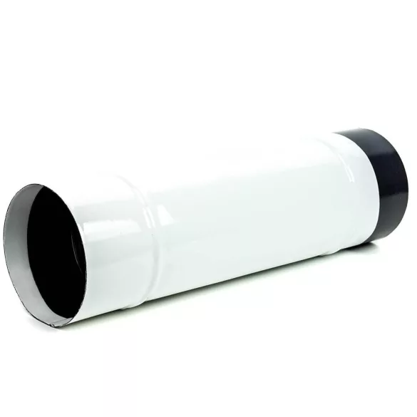105 füstcső fehér zománcozott (40cm)
