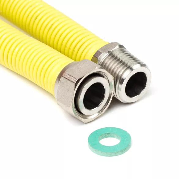 1/2"-1/2" 50cm-100cm nyújtható flexibilis gáz bekötőcső KB – VasMuszakiBolt.hu