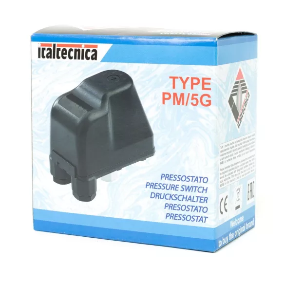 1/4" csatl. nyomáskapcsoló vízre 1-5 bar 230V