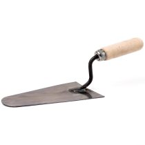 Kőműves kanál gömbölyű fa nyéllel