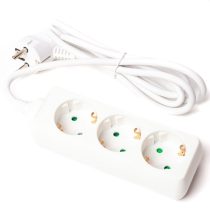 3-as elosztó, 3m fehér (hosszabbító)