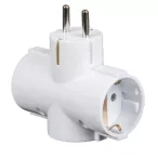 Védőérintkezős T-elosztó elfordított