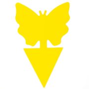 Sárga lap pillangó alakú (12 darab)