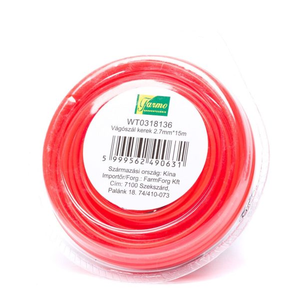 1,3mm kerek fűkasza damil 15m