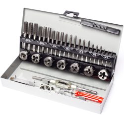 32 részes menetvágó és fúró készlet M3-4-5-6-8-10-12