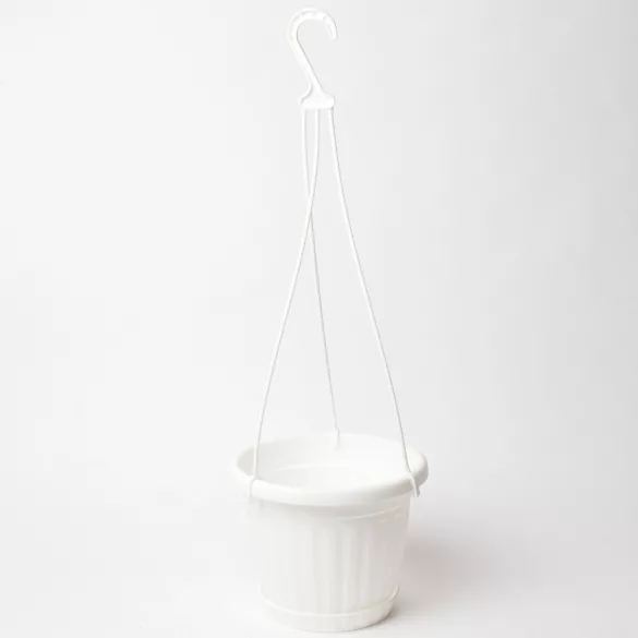 Akasztós cserép 20cm fehér