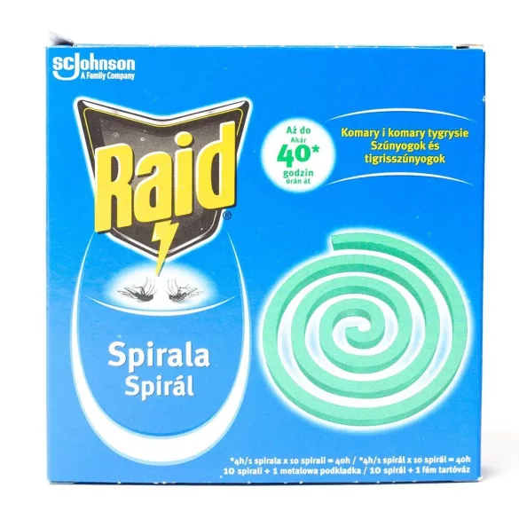 Szúnyogriasztó spirál RAID (10 darab) – VasMuszakiBolt.hu