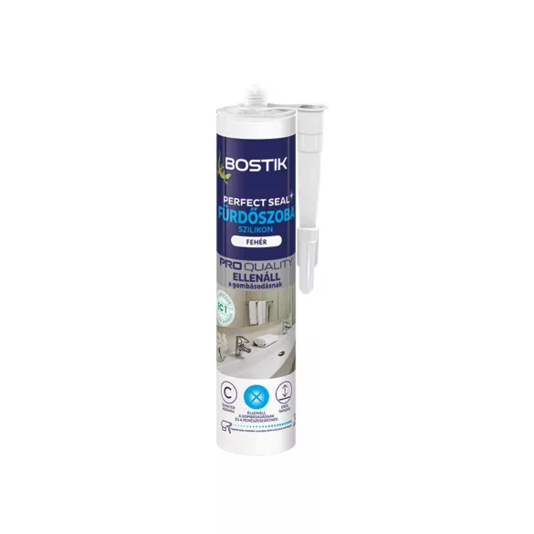 Szaniter szilikon színtelen BOSTIK, Szaniter szilikon színtelen BOSTIK – 100% szilikon alapú – VasMuszakiBolt.hu