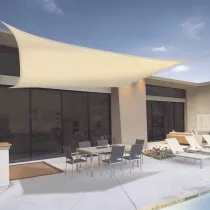 5x5m PES napvitorla bézs