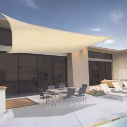 5x5m PES napvitorla bézs