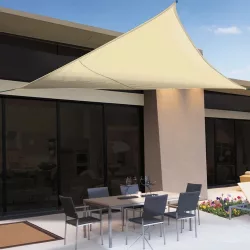 3,6x3,6x3,6m PES napvitorla bézs