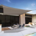 3,6x3,6m PES napvitorla barna