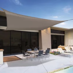 3,6x3,6m PES napvitorla barna