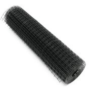   100cm ponthegesztett háló műanyag bevonattal fekete 25*25*1,2mm*5m