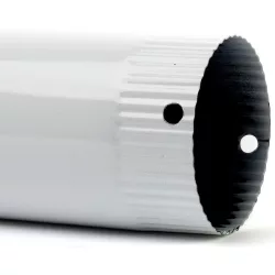 120 füstcső fehér (100cm), Szinterezett fehér füstcső – VasMuszakiBolt.hu