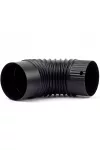 120mm kályhacső könyök fekete
