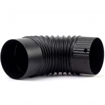 120mm kályhacső könyök fekete