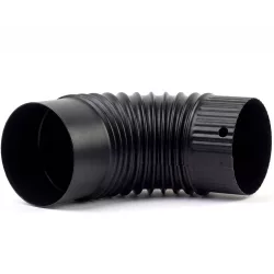 120mm kályhacső könyök fekete