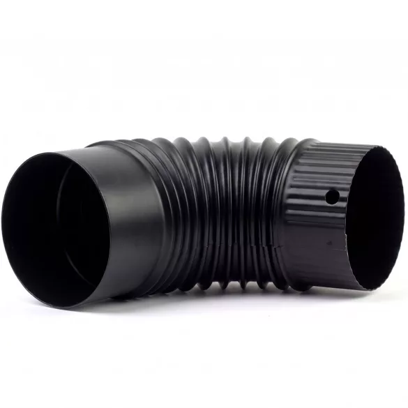 120mm kályhacső könyök fekete