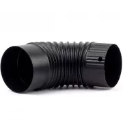 150mm kályhacső könyök fekete